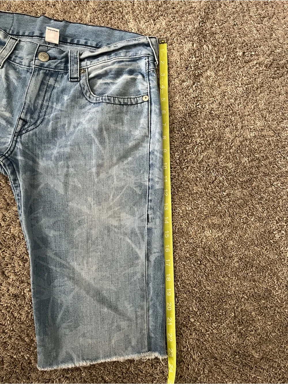 True Religion Men's Distressed Denim Shorts
